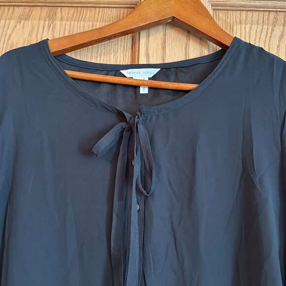 DRAPER JAMES Tie Neck Flounce Shift Dress *NEW* - Picture 3 of 11
